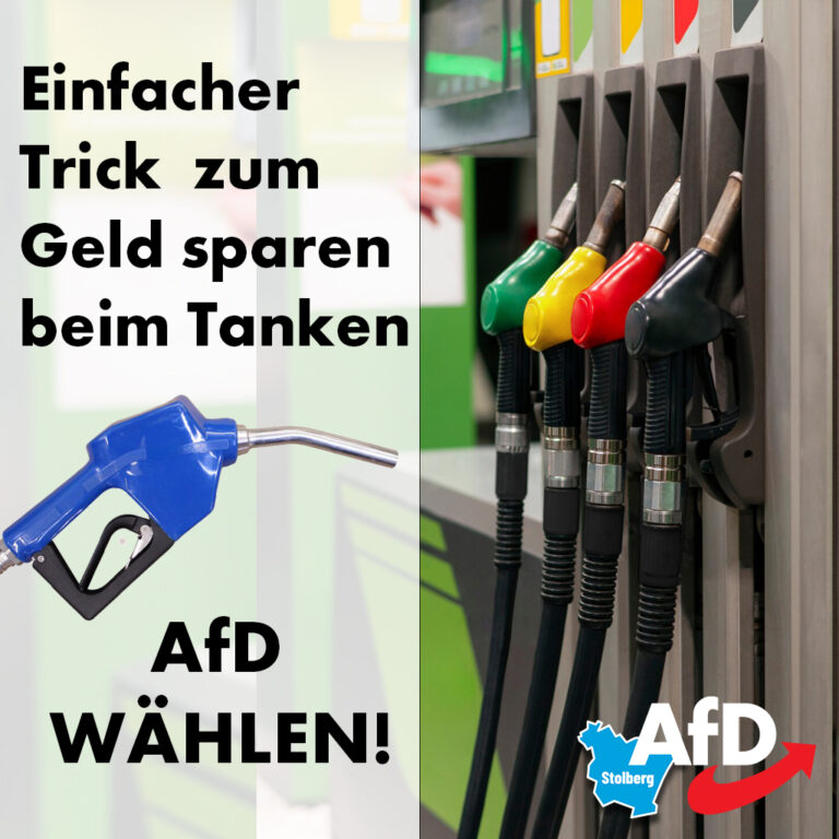 Einfacher Trick zum Geld sparen beim Tanken – AfD Stolberg
